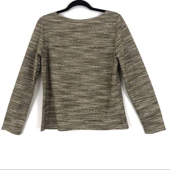 J. Jill Size Medium Textured Metallic Top Shirt - Picture 2 of 3